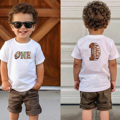 Personalized Football First Birthday T-Shirt - Touchdown Outfit