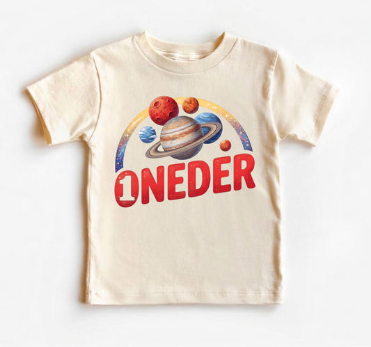 Boy's Outer Space 1st Birthday Shirt, Oneder Rocket Toddler Outfit, If You Aint First Youre Last Tee, 1st Trip Around The Sun Galaxy Top