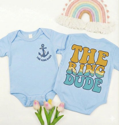 Personalized Ring Dude Bodysuit, Custom Ring Bearer Proposal, Baby Boy Wedding Outfit, Funny Ring Security Shirt, Baby Boy Gift