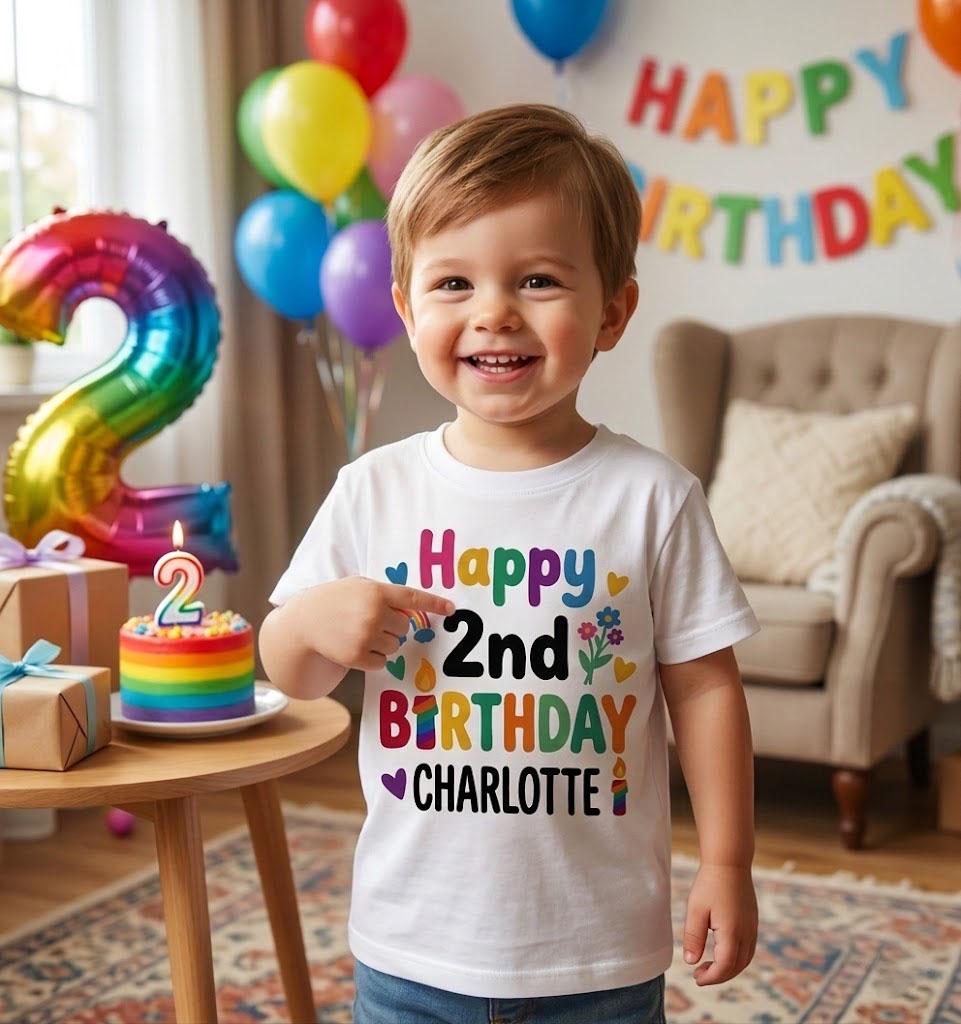 Personalized 5th Birthday Shirt, Officially a Handful Custom Name Tee, Five Year Old Kids Birthday Gift, Custom Age Boy Girl Toddler Tee