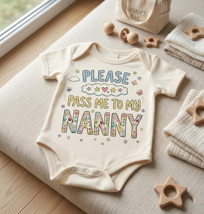 Baby Bodysuit, Floral Nanny Announcement, Newborn Clothes, Toddler Tee