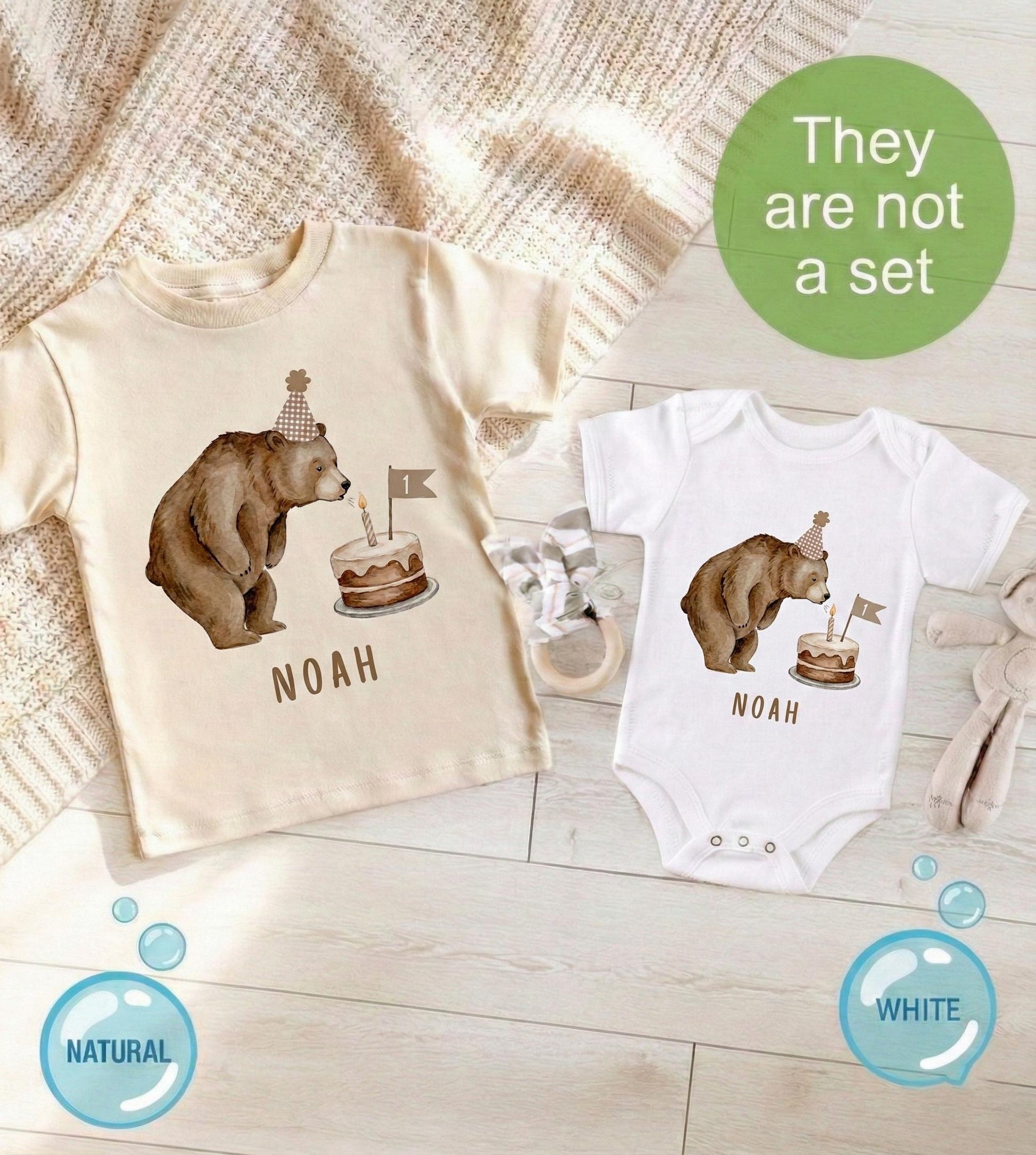 Personalized Beary First Birthday Outfit, Custom Bear 1st Birthday Shirt, Woodland 1st Birthday Bodysuit, Baby Boy Girl Bear Party Gift