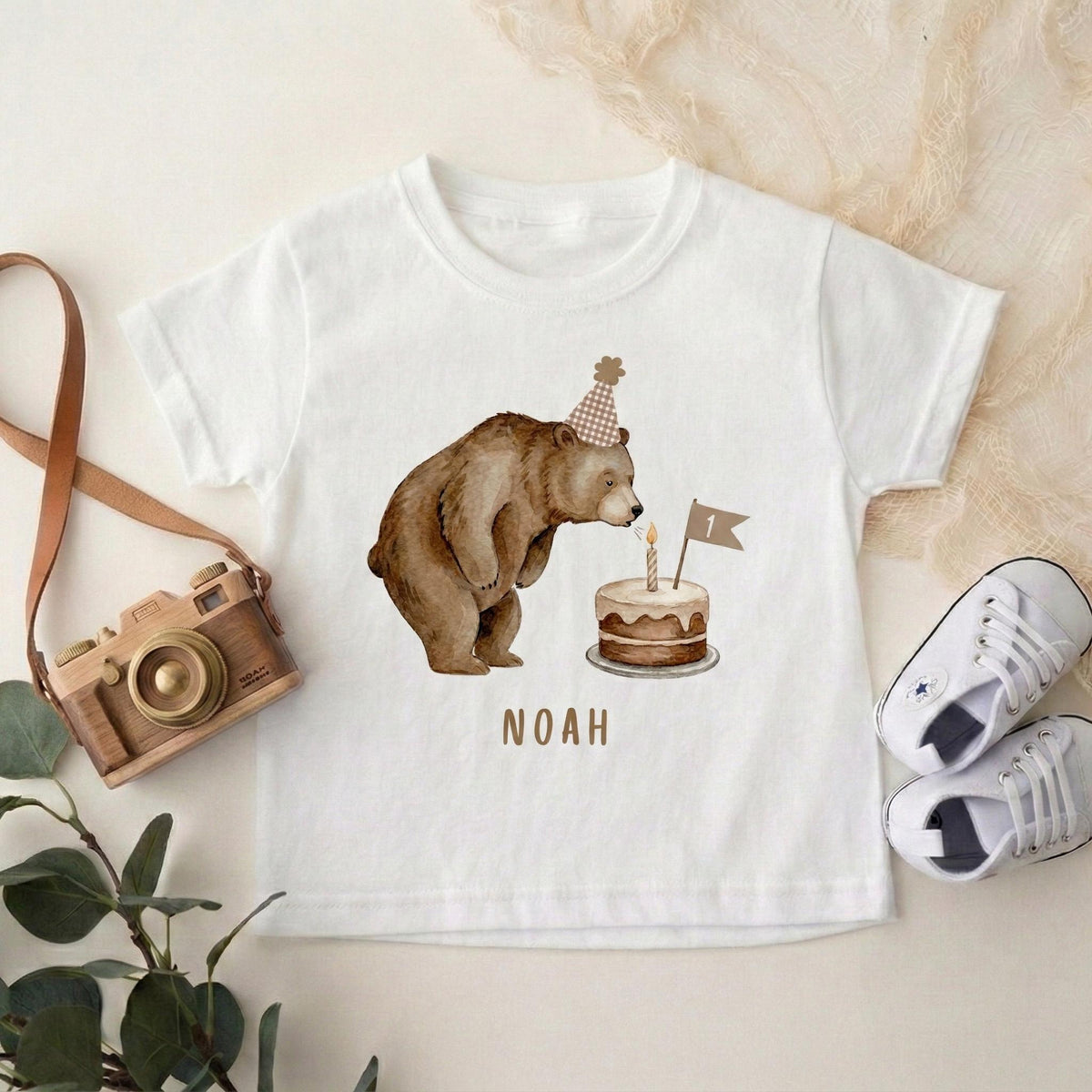 Personalized Beary First Birthday Outfit, Custom Bear 1st Birthday Shirt, Woodland 1st Birthday Bodysuit, Baby Boy Girl Bear Party Gift