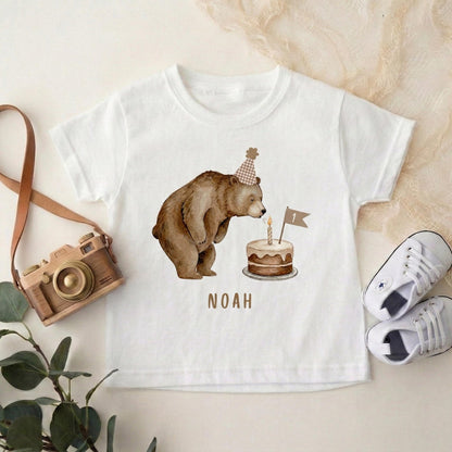 Personalized Beary First Birthday Outfit, Custom Bear 1st Birthday Shirt, Woodland 1st Birthday Bodysuit, Baby Boy Girl Bear Party Gift