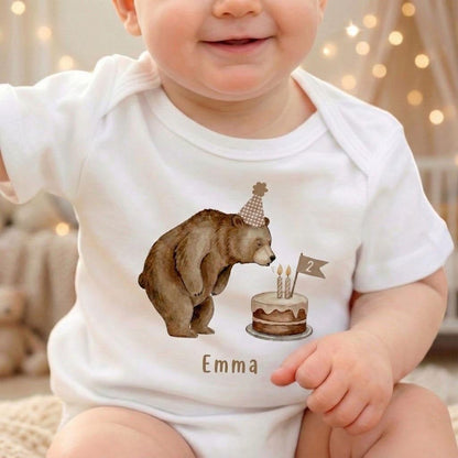 Personalized Two Sweet Bear 2nd Birthday Outfit, Custom Bear Two Toddler Shirt, Neutral Second Bday Boy Girl Gift