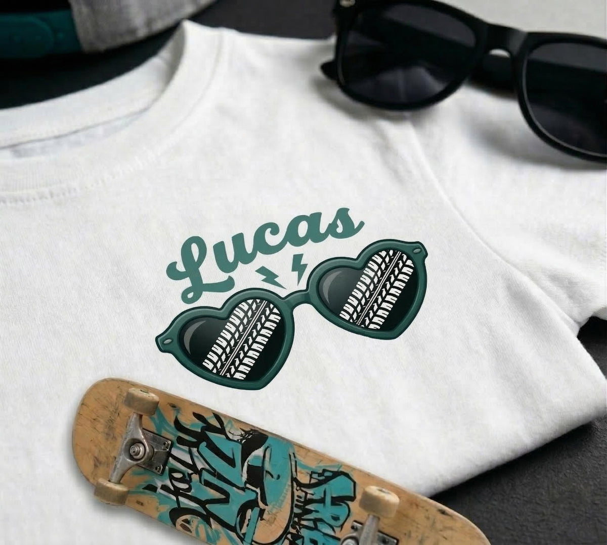 Personalized 5th Birthday Boy Shirt, Retro Sunglasses Graphic Tee