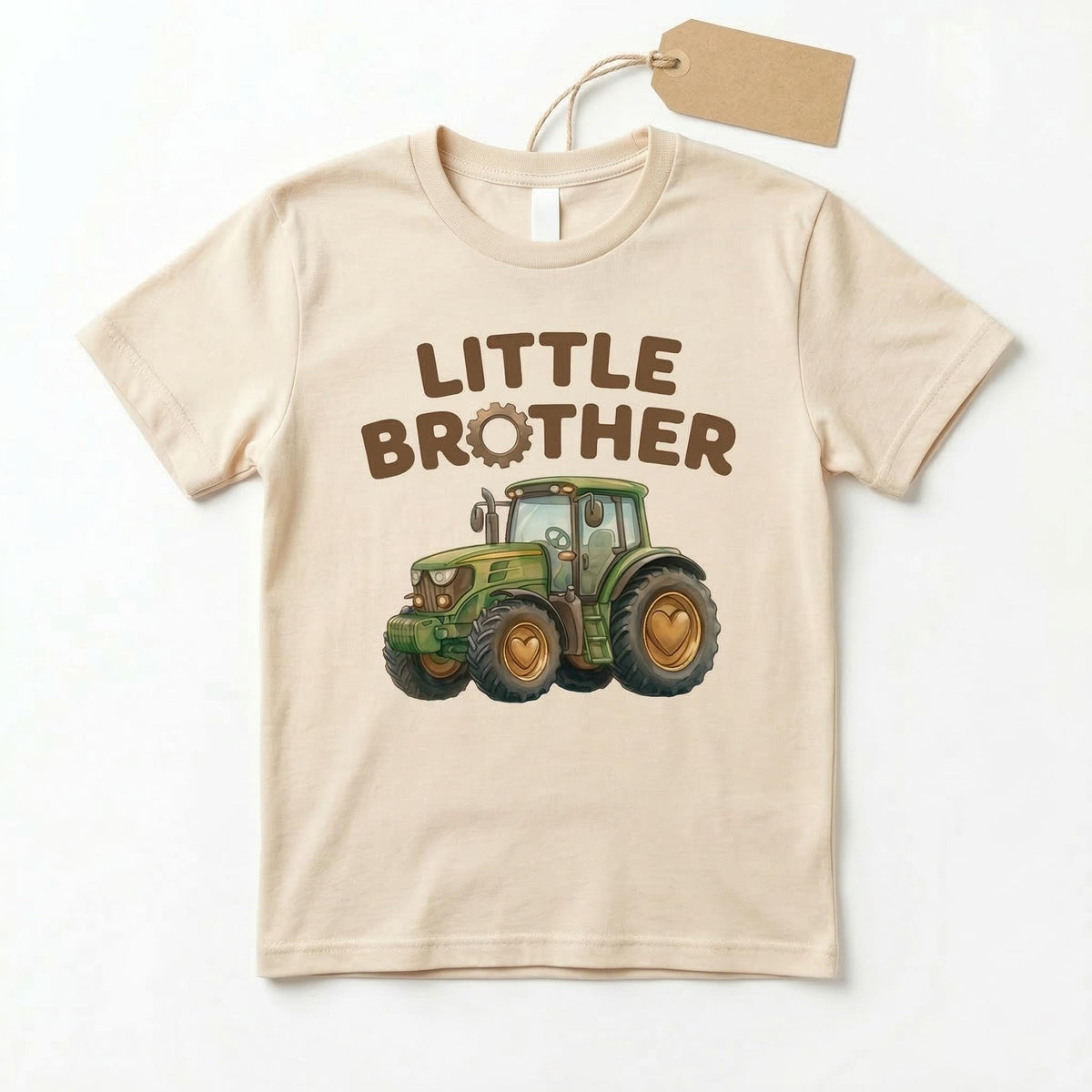 Personalized Big Brother Little Brother Tractor Shirts, Custom Farm Matching Sibling Outfits, New Baby Boy Announcement Tees