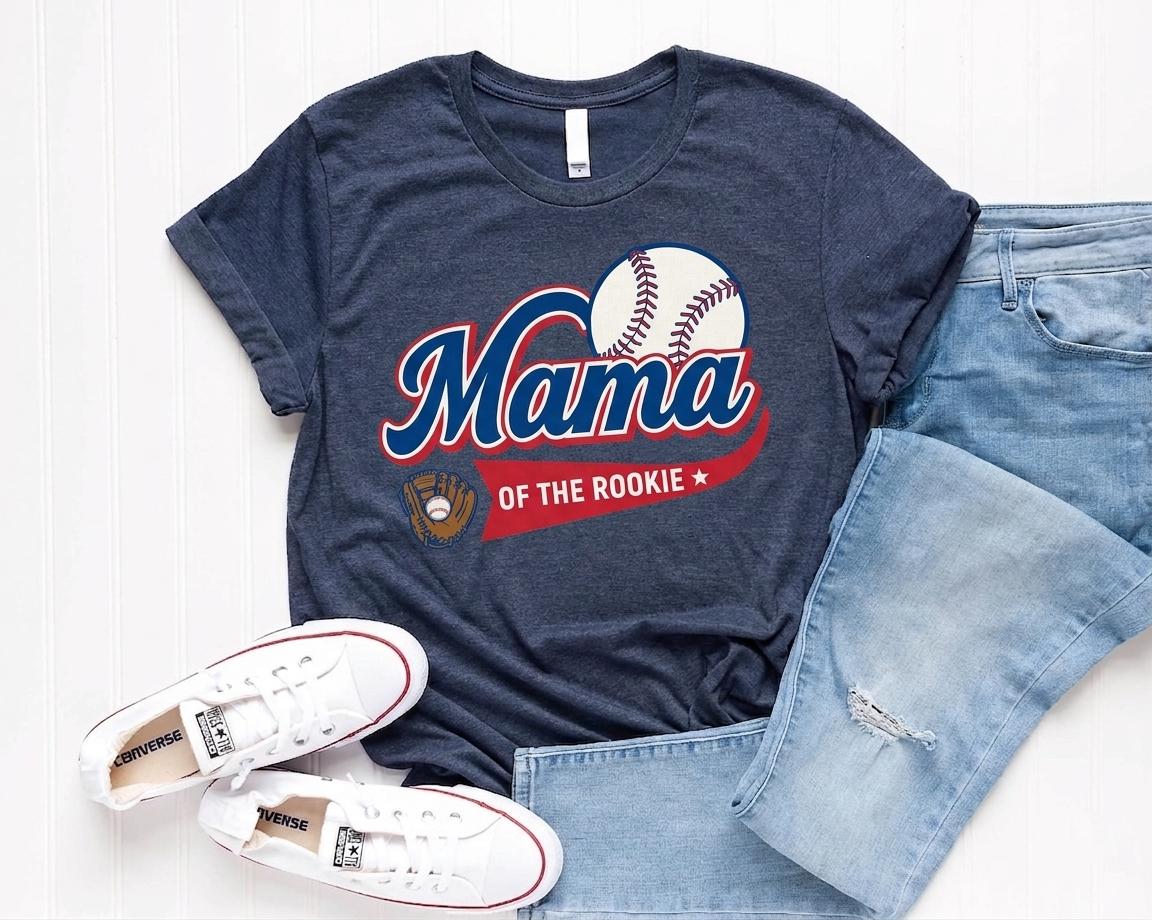 Rookie of the Year Shirt, Custom Baseball Family Matching Tees, 1st Birthday Personalized Mama Dada Brother Outfit, Tshirt Baseball for Son