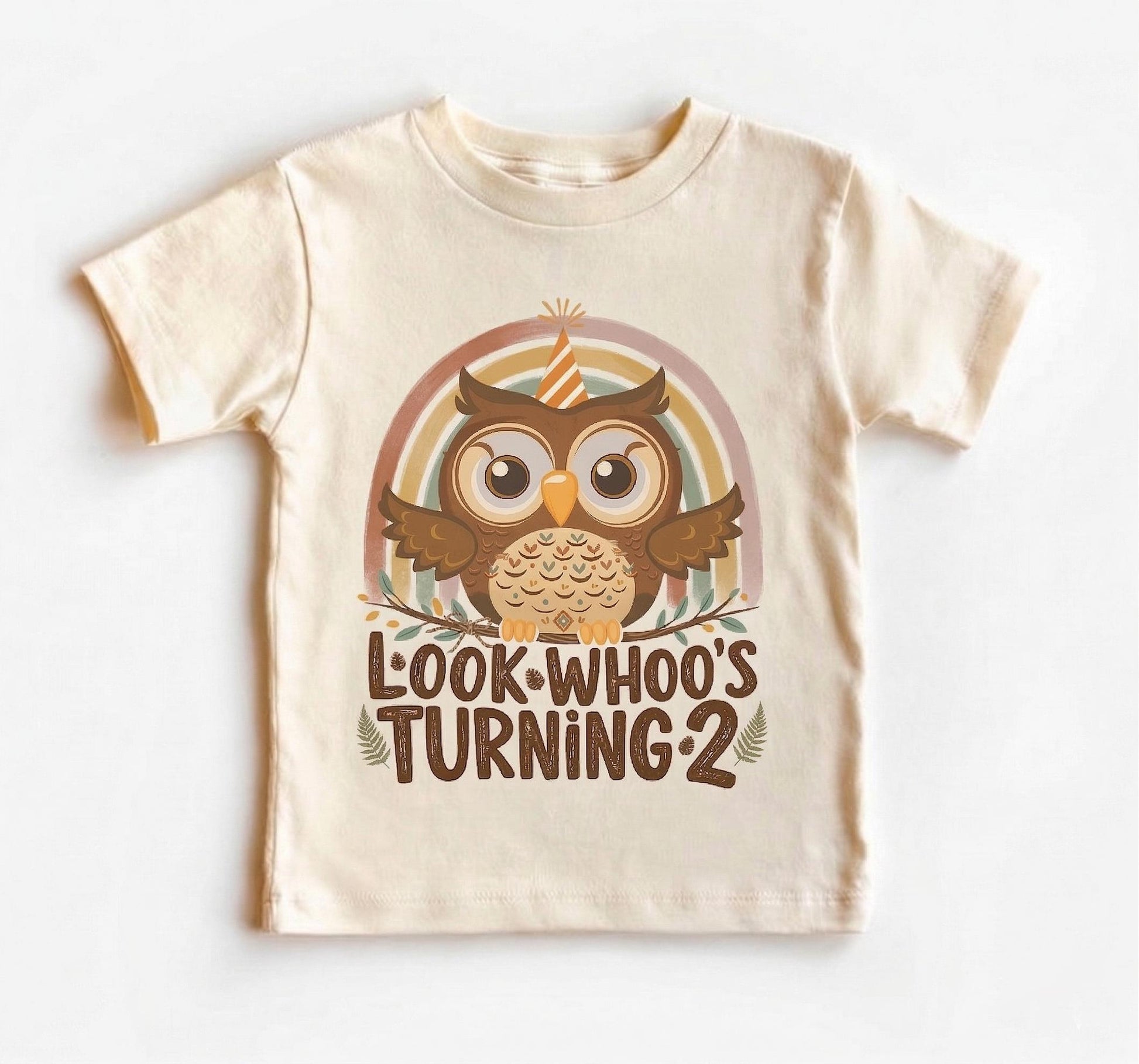 Boho Owl 2nd Birthday Shirt, Look Whoos Turning 2 Outfit, Woodland Two Year Old Tee, Cute Toddler Party Top, Second Bday Gift