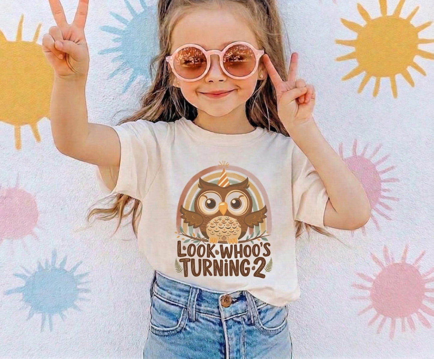 Boho Owl 2nd Birthday Shirt, Look Whoos Turning 2 Outfit, Woodland Two Year Old Tee, Cute Toddler Party Top, Second Bday Gift