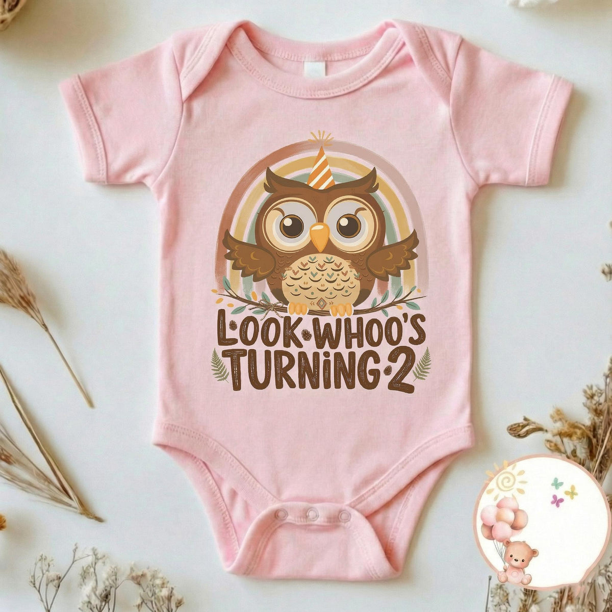Boho Owl 2nd Birthday Shirt, Look Whoos Turning 2 Outfit, Woodland Two Year Old Tee, Cute Toddler Party Top, Second Bday Gift