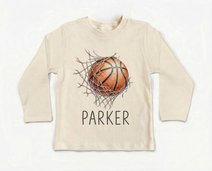 Custom Name Basketball Shirt, Personalized Watercolor Sports Tee, Basketball Lover Gift, Game Day Outfit, Player Fan Team Apparel
