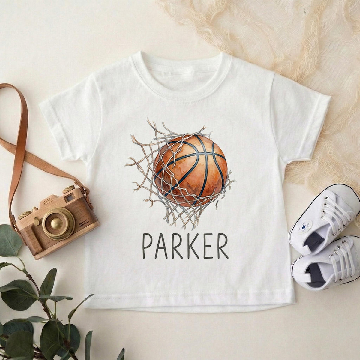 Custom Name Basketball Shirt, Personalized Watercolor Sports Tee, Basketball Lover Gift, Game Day Outfit, Player Fan Team Apparel