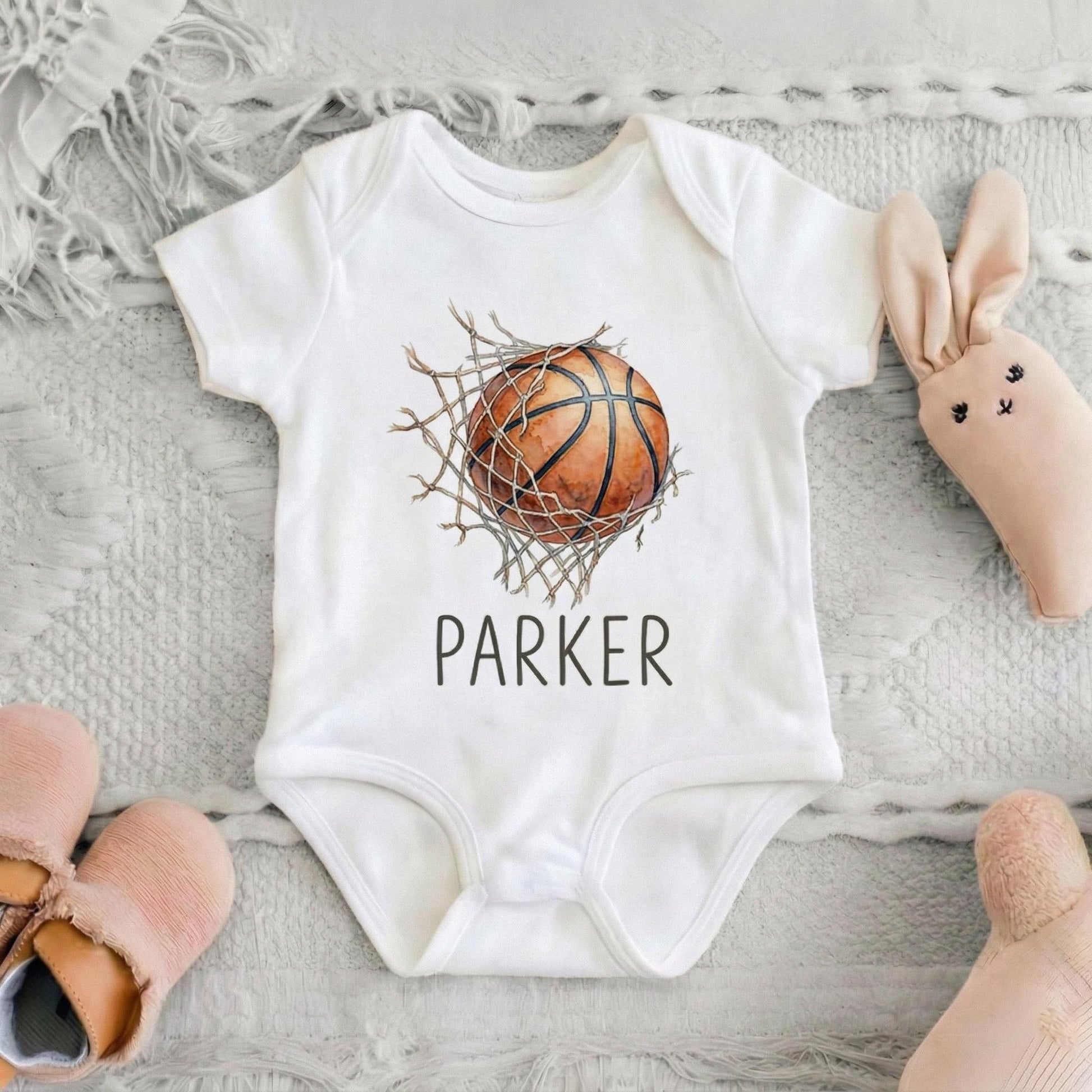 Custom Name Basketball Shirt, Personalized Watercolor Sports Tee, Basketball Lover Gift, Game Day Outfit, Player Fan Team Apparel