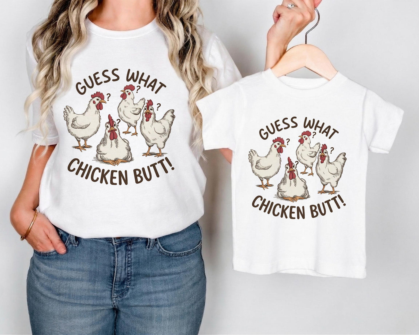 Funny Kids Chicken Shirt, Guess What Tee, Toddler Boy Humor Apparel, Cute Farm Animal Outfit, Joke Birthday Gift for Girl, Chicken Butt