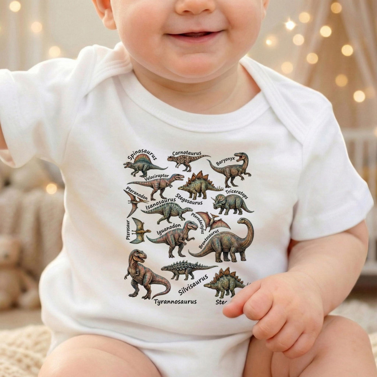 Dinosaur Names Toddler Shirt, Educational Dino Tee, Vintage Future Paleontologist Top, Boho Boy Girl Clothes, Kids Dinosaur Lover Gift