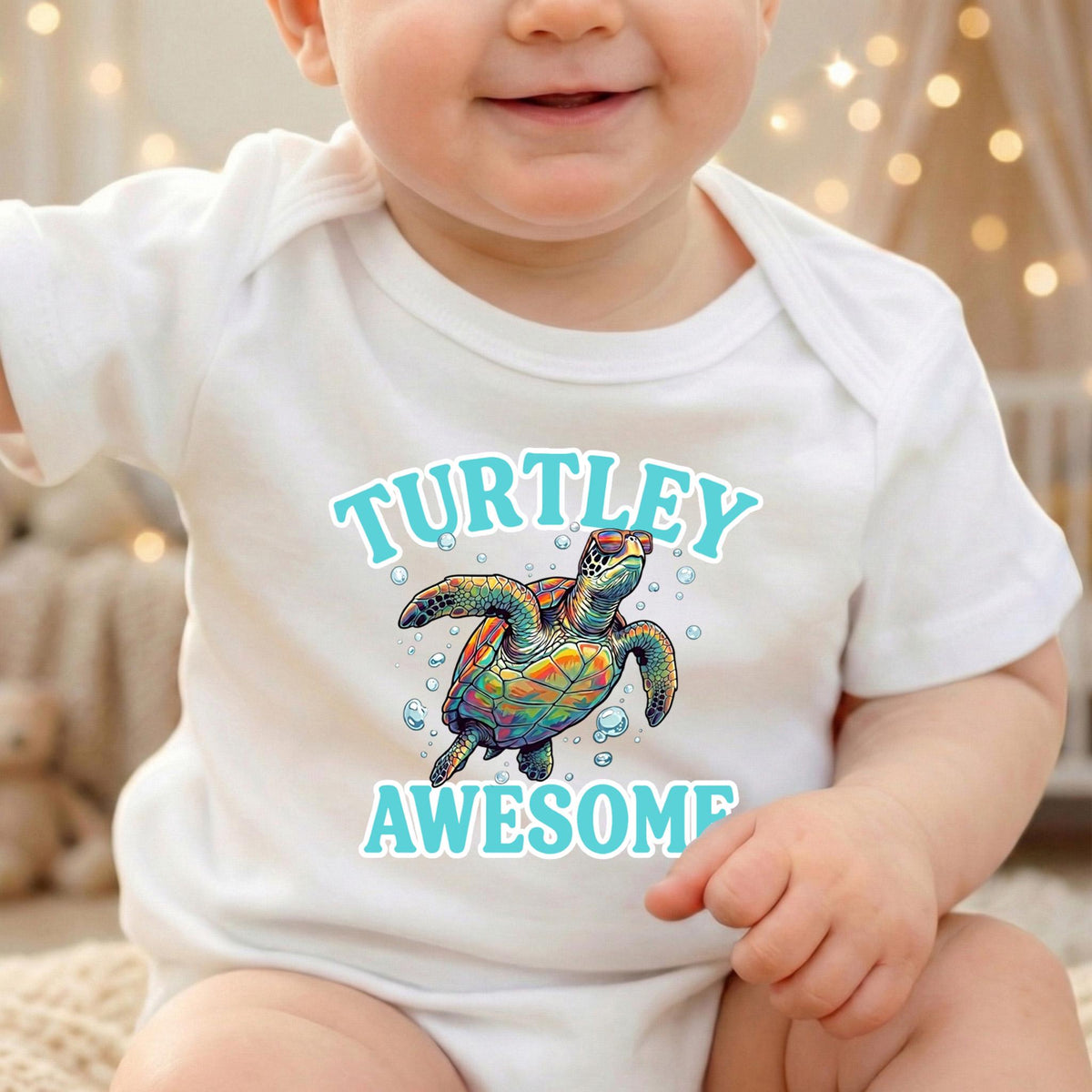 Turtley Awesome Toddler Shirt, Cute Sea Turtle Kids Tee, Funny Ocean Animal T-Shirt, Summer Beach Outfit for Boy Girl