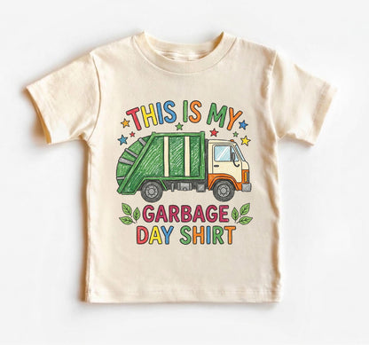 This Is My Garbage Day Shirt, Toddler Boy Trash Truck Tee, Colorful Garbage Truck Outfit, Funny Kids Clothes, Toddler Birthday Gift