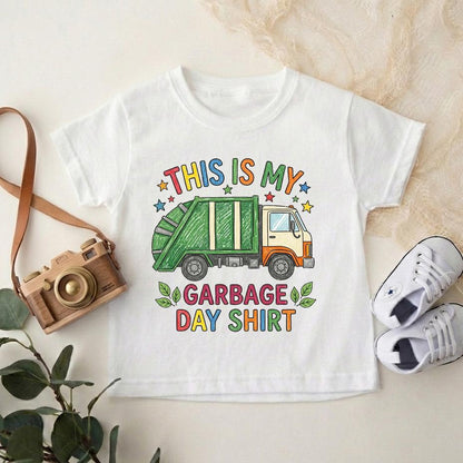 This Is My Garbage Day Shirt, Toddler Boy Trash Truck Tee, Colorful Garbage Truck Outfit, Funny Kids Clothes, Toddler Birthday Gift
