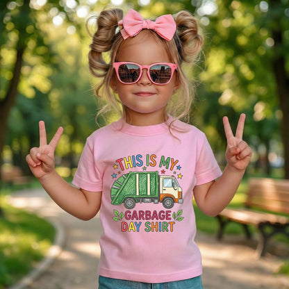 This Is My Garbage Day Shirt, Toddler Boy Trash Truck Tee, Colorful Garbage Truck Outfit, Funny Kids Clothes, Toddler Birthday Gift