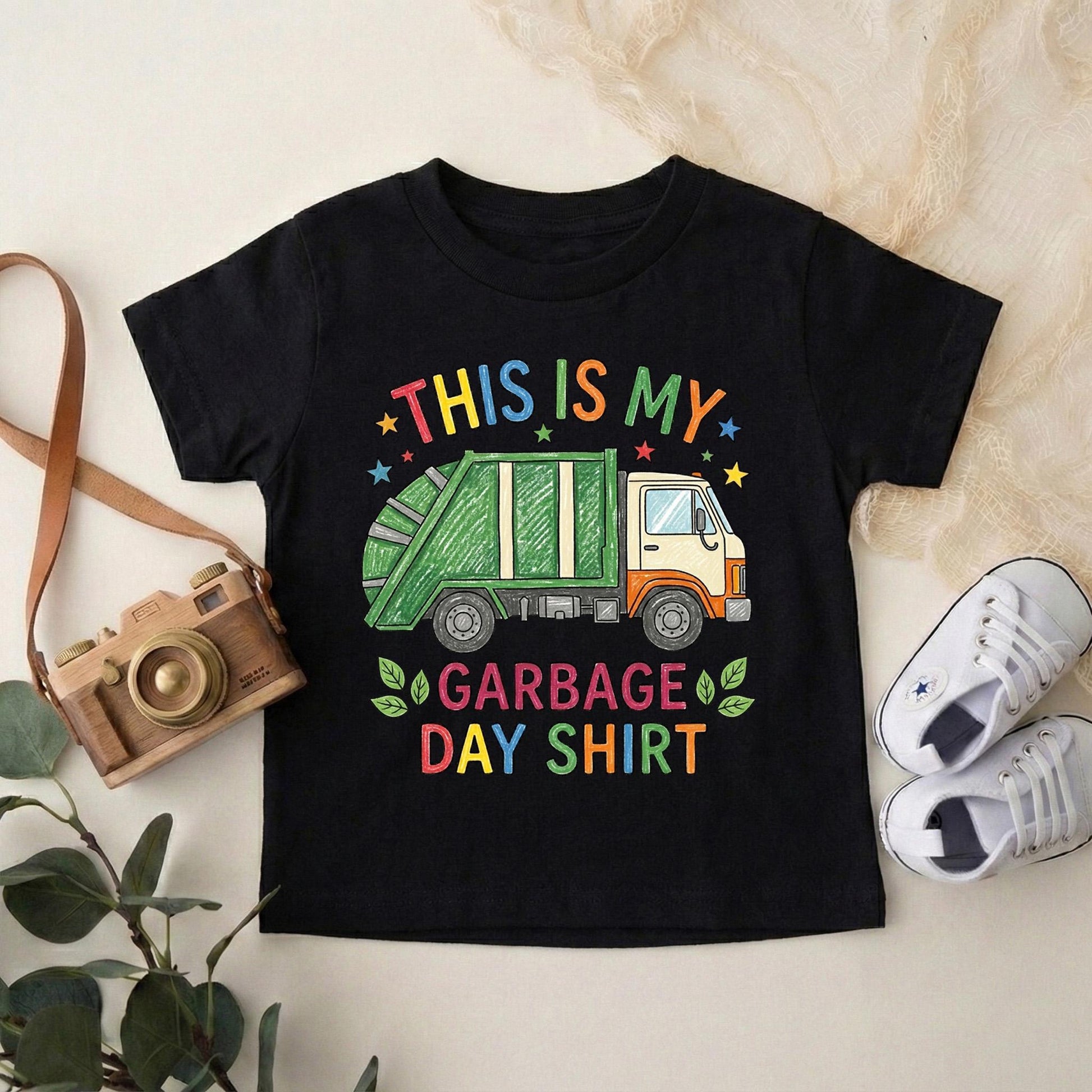 This Is My Garbage Day Shirt, Toddler Boy Trash Truck Tee, Colorful Garbage Truck Outfit, Funny Kids Clothes, Toddler Birthday Gift