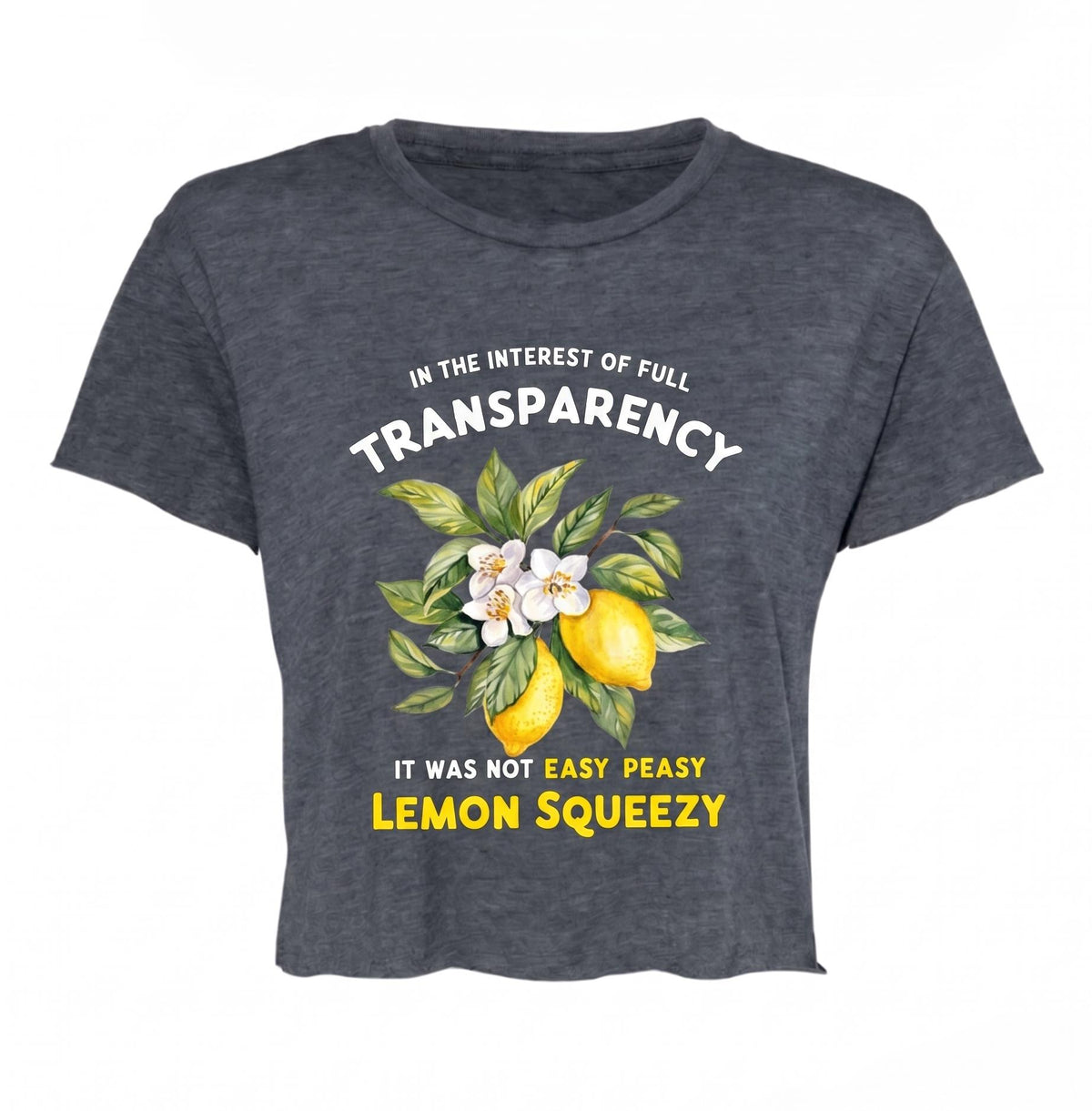Not Easy Peasy Lemon Squeezy Shirt, Full Transparency Tee, Sarcastic Lemon T-shirt, Funny Graphic Shirt for Women, Cute Mental Health Gift