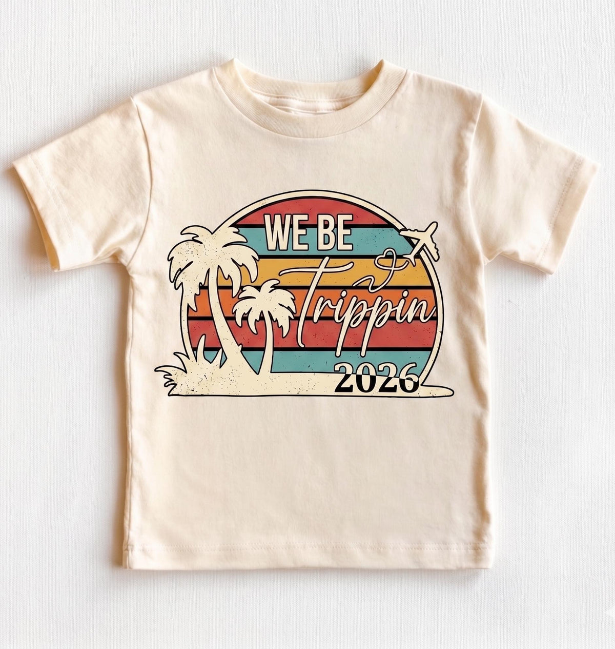 We Be Trippin 2026 Shirt, Girls Trip Shirt, Matching Group Vacation Tees, Retro Beach Sunset Shirt, Women Summer Travel T-shirt