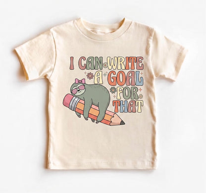 I Can Write A Goal For That Sloth Shirt, Groovy Special Education Teacher Tee, Funny SPED Teacher Gift, Productivity Shirt, Back To School