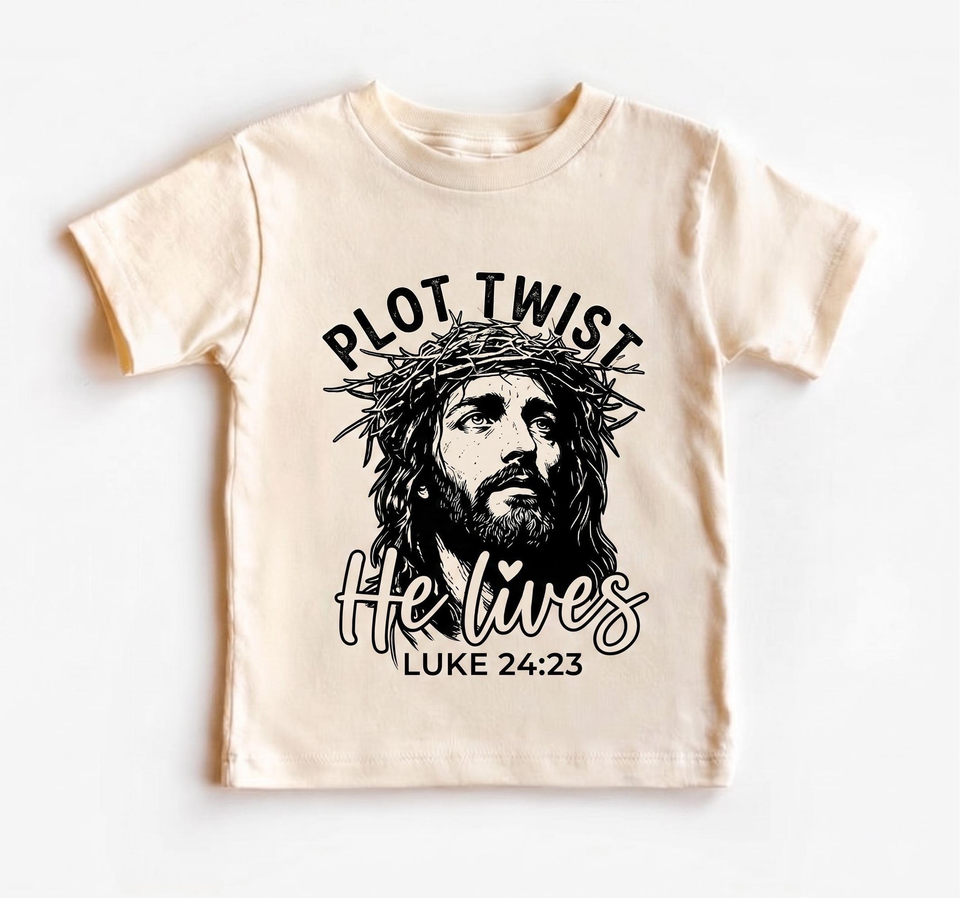 Plot Twist He Lives Shirt, Luke 24 23 Tee, Jesus Crown Of Thorns, Christian Easter Apparel, Bible Verse T-Shirt, Religious Faith Gift
