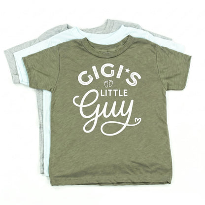 Gigi's Little Guy Toddler Boy Shirt, Cute Grandson Gift, Pregnancy Reveal to Grandma, New Gigi Baby Shower Gift, Baby Boy Clothes