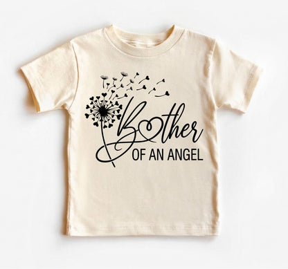 Brother Of An Angel Dandelion Shirt, Sibling Loss Grief Gift, Infant Loss Memorial Toddler Tee, Miscarriage Keepsake Kids Top
