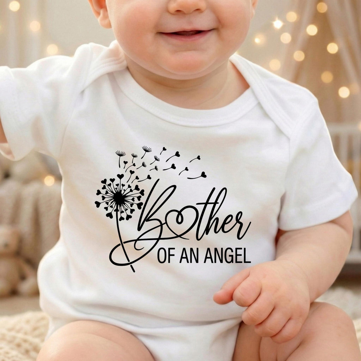 Brother Of An Angel Dandelion Shirt, Sibling Loss Grief Gift, Infant Loss Memorial Toddler Tee, Miscarriage Keepsake Kids Top