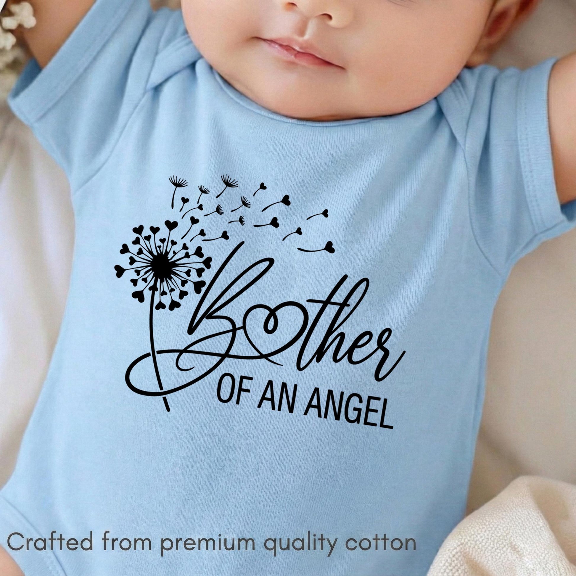Brother Of An Angel Dandelion Shirt, Sibling Loss Grief Gift, Infant Loss Memorial Toddler Tee, Miscarriage Keepsake Kids Top
