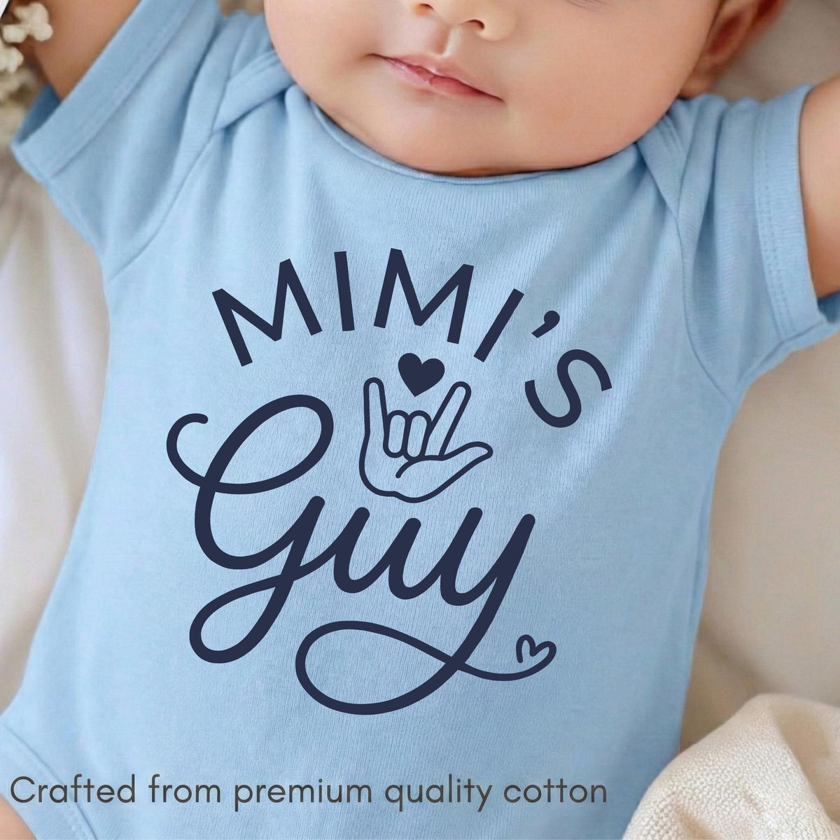 Mimis Guy Baby Boy Bodysuit, ASL I Love You Toddler Shirt, Cute Grandson Tee, Grandma Mimi Gift, Mothers Day Gift From Grandson