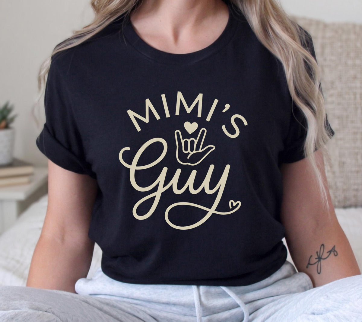 Mimis Guy Baby Boy Bodysuit, ASL I Love You Toddler Shirt, Cute Grandson Tee, Grandma Mimi Gift, Mothers Day Gift From Grandson