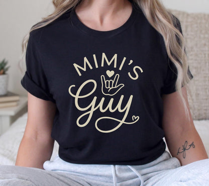 Mimis Guy Baby Boy Bodysuit, ASL I Love You Toddler Shirt, Cute Grandson Tee, Grandma Mimi Gift, Mothers Day Gift From Grandson