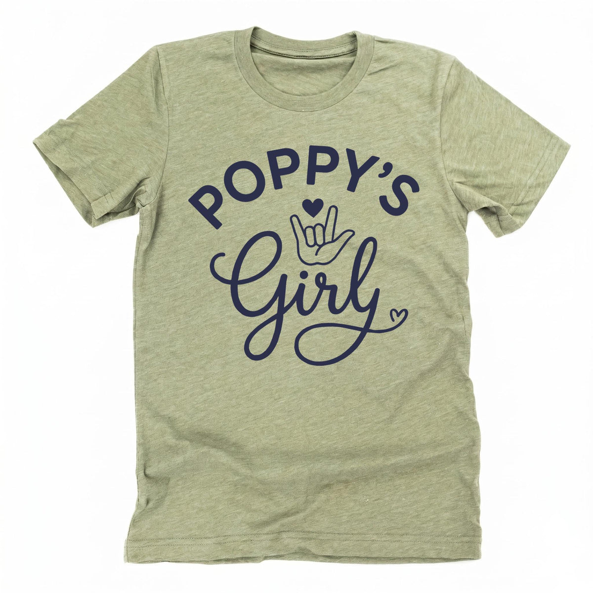 Poppys Girl ASL Toddler Shirt, I Love You Sign Language Tee, Grandpas Girl Baby Outfit, Cute Papa Gift from Granddaughter