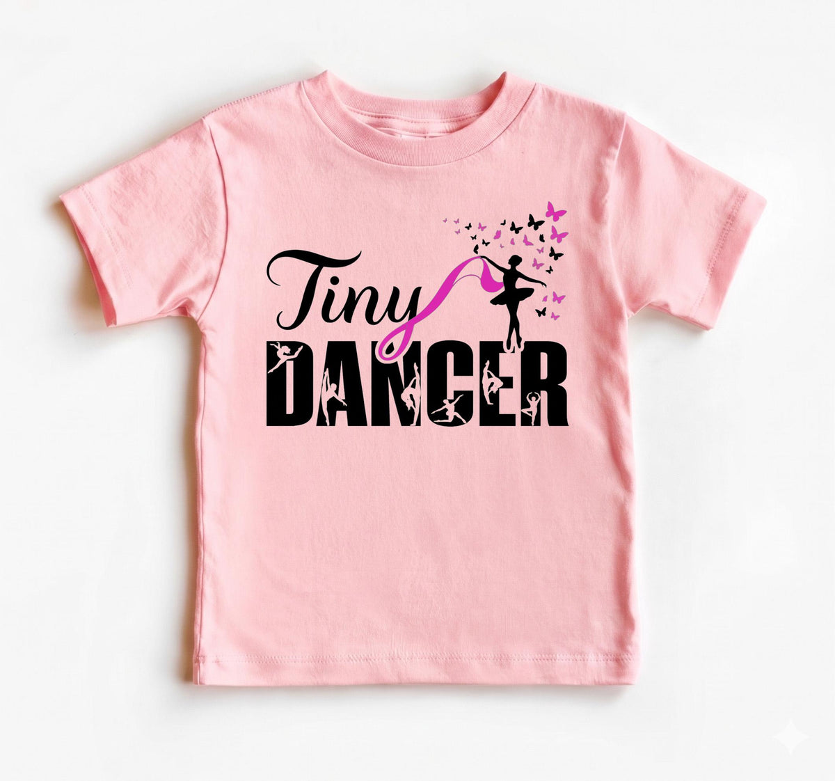 Tiny Dancer Toddler Shirt, Cute Ballet Girl T-Shirt, Little Ballerina Tee, Kids Dance Recital Gift, Butterfly Gymnastics Top