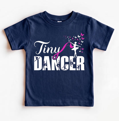 Tiny Dancer Toddler Shirt, Cute Ballet Girl T-Shirt, Little Ballerina Tee, Kids Dance Recital Gift, Butterfly Gymnastics Top