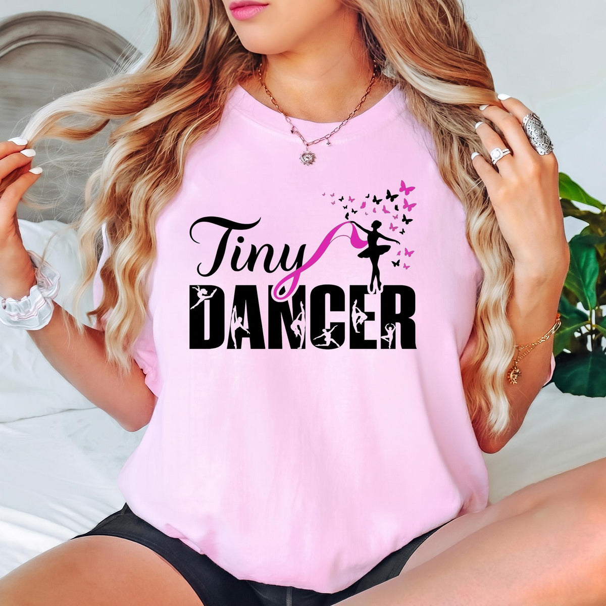 Tiny Dancer Toddler Shirt, Cute Ballet Girl T-Shirt, Little Ballerina Tee, Kids Dance Recital Gift, Butterfly Gymnastics Top