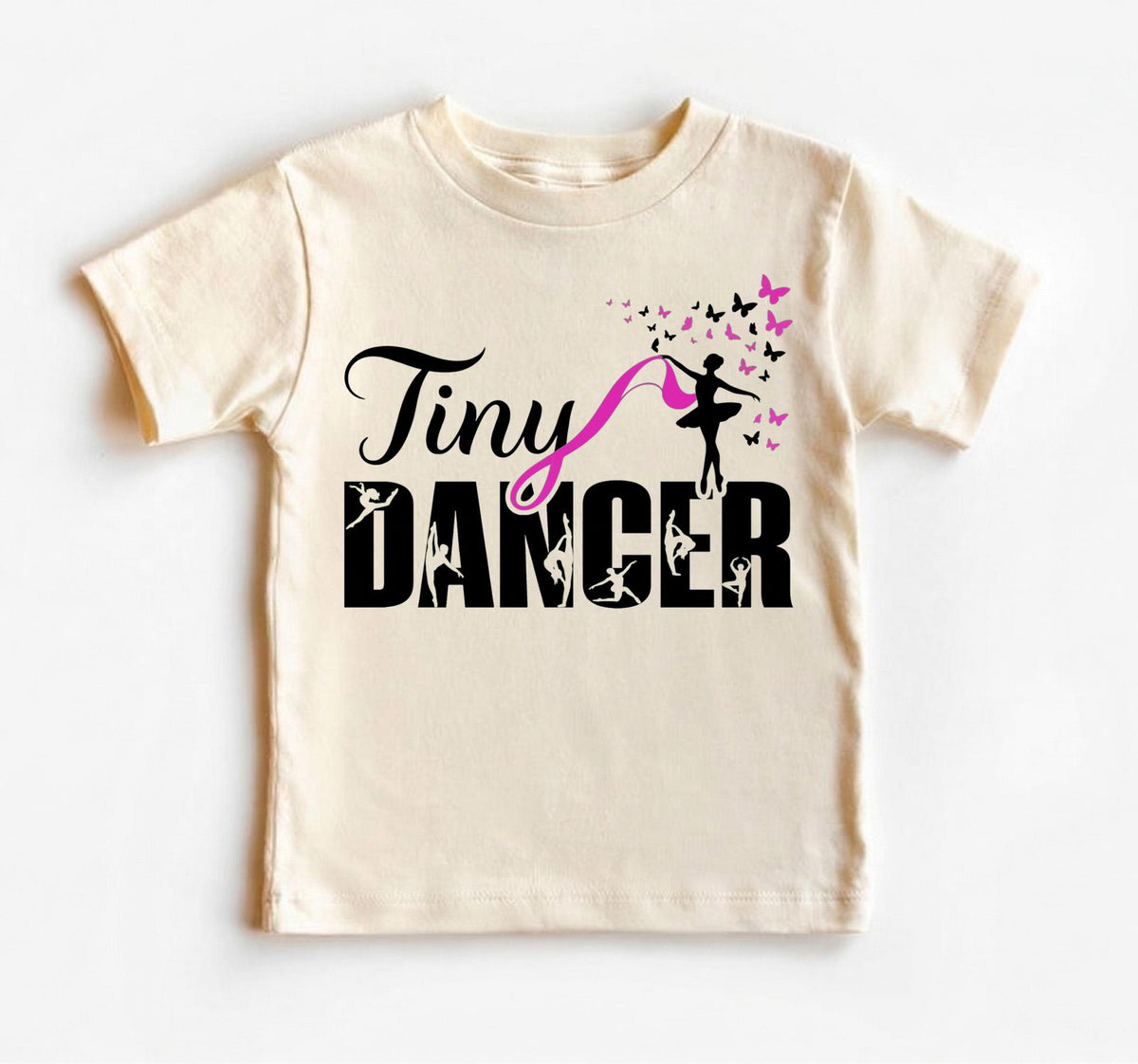Tiny Dancer Toddler Shirt, Cute Ballet Girl T-Shirt, Little Ballerina Tee, Kids Dance Recital Gift, Butterfly Gymnastics Top
