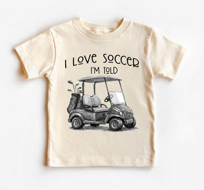 I Love Golf Im Told Baby Bodysuit, Funny Golf Cart Onesie, Future Golfer Baby Clothes, Golf Dad Gift, Golf Themed Baby Shower Gift Boys