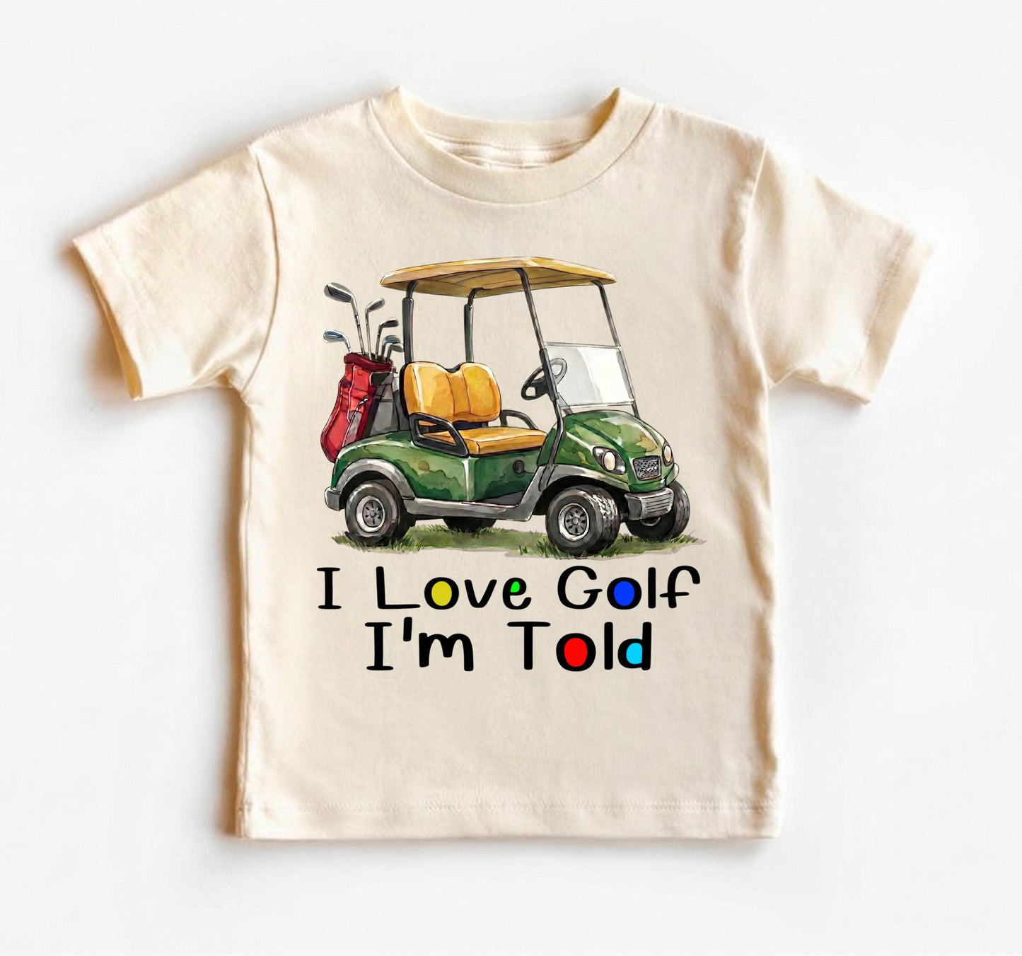 I Love Golf Im Told Baby Bodysuit, Funny Golf Cart Onesie, Future Golfer Baby Clothes, Golf Dad Gift, Golf Themed Baby Shower Gift Boys