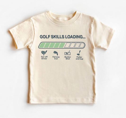 Golf Skills Loading Toddler Shirt, Funny Future Golfer Kids Tee, Cute Golf Baby Boy Outfit, Daddy Golf Buddy, Fathers Day Gift from Son