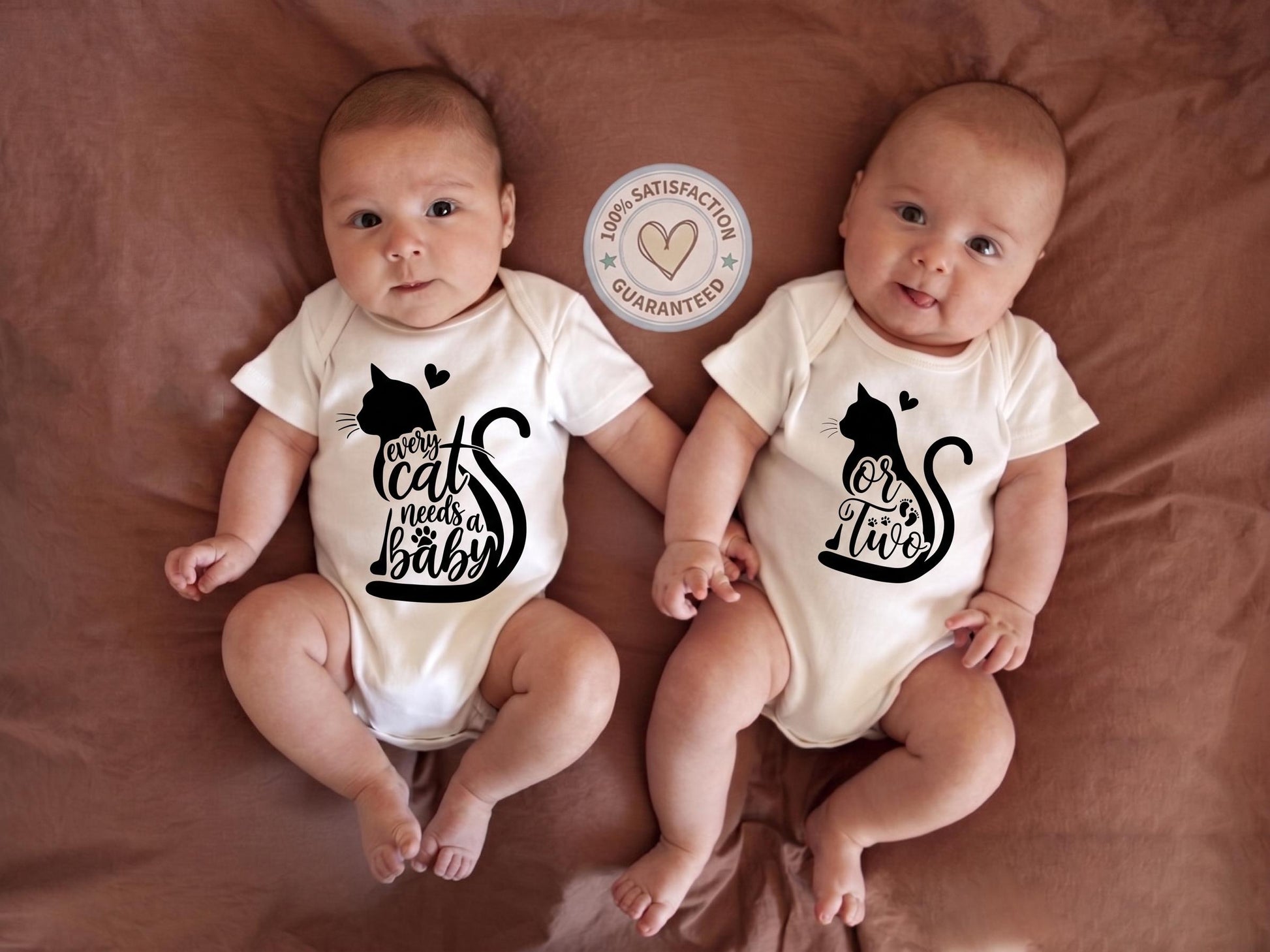 Every Cat Needs A Baby Or Two Twin Bodysuits, Cat Lover Baby Gift, Twin Coming Home Outfit, Cute Kitten Onesie, Twin Pregnancy Announcement