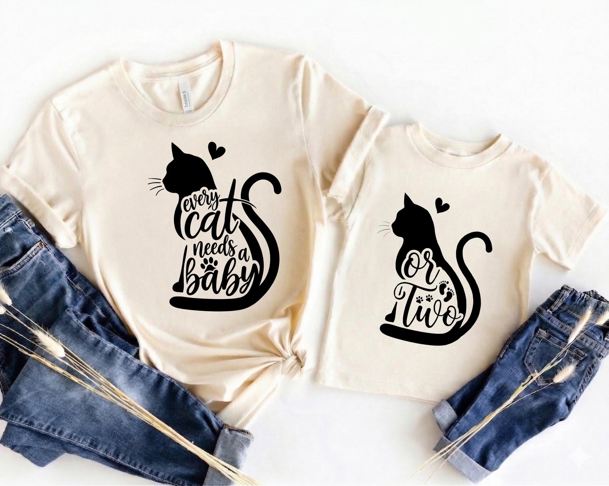 Every Cat Needs A Baby Or Two Twin Bodysuits, Cat Lover Baby Gift, Twin Coming Home Outfit, Cute Kitten Onesie, Twin Pregnancy Announcement