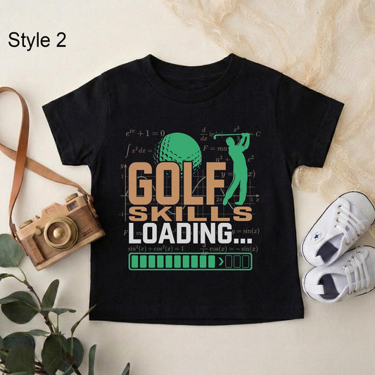 Golf Skills Loading Kids Shirt, Funny Toddler Boy Golf Tee, Future Golfer Baby Outfit, Cute Sports TShirt, Daddy Golf Buddy Gift