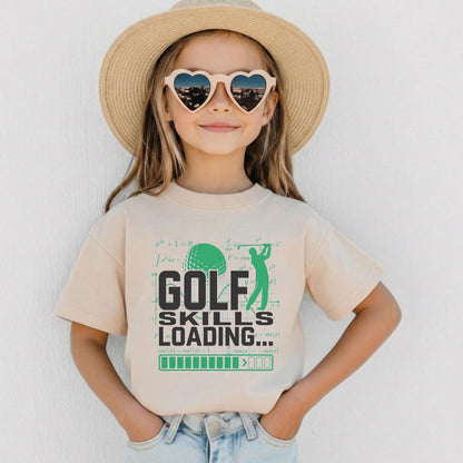 Golf Skills Loading Kids Shirt, Funny Toddler Boy Golf Tee, Future Golfer Baby Outfit, Cute Sports TShirt, Daddy Golf Buddy Gift