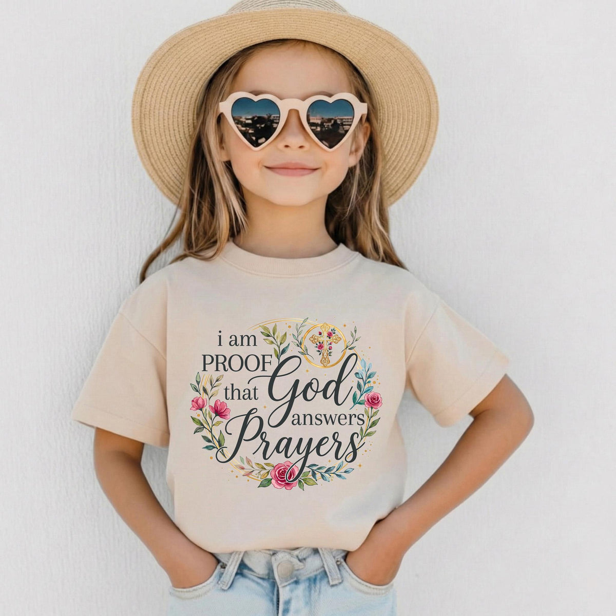 Proof God Answers Prayers Onesie, Christian Baby Gift, Miracle Baby Bodysuit, Floral Rainbow Baby Announcement, IVF Pregnancy Reveal