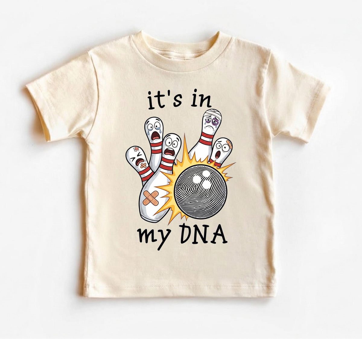 Funny Bowling Baby Bodysuit, It's In My DNA Infant Shirt, Future Bowler Clothes, Cute Baby Shower Gift For Bowler Dad, Fingerprint Art